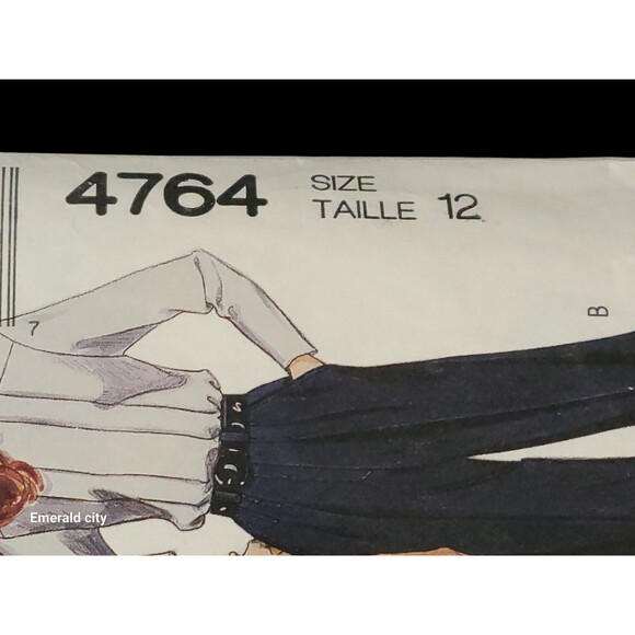 Vtg McCalls 4764 Palmer Pletsch Dress Pants Trousers 12 Uncut Sewing Pattern - Picture 2 of 6